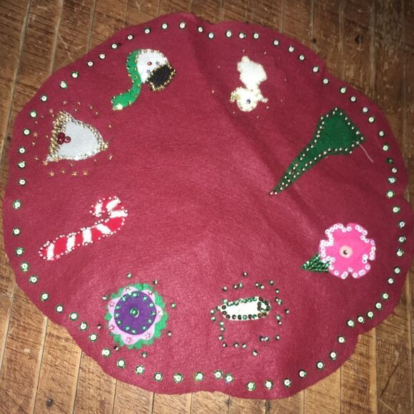 Vintage appliqué felt Christmas tabletop decoration - Picture 1 of 1